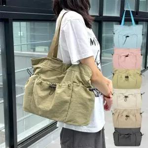 [다잇템]여자 데일리 나일론 실용 만점 숄더 토트백