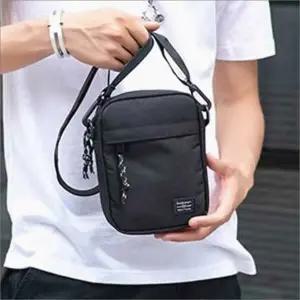 (색상 블랙)미니 숄더백 캐주얼 데일리 크로스백 보조가방 남성