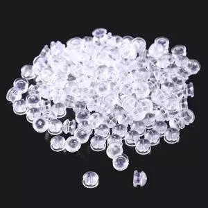 [하프클럽/]DIY클러치 둥근형5mmX200p 뒷마개 투명 귀걸이뒷침 200개