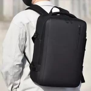 (색상 블랙)대용량 배낭 패션 캔버스 백팩 대형 확장형 방수가방 캔버스 캐주얼 큰 백팩 가방 다용도 가벼