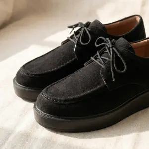 남자 키높이 구두 5cm 스웨이드 더비슈즈 데일리 로퍼