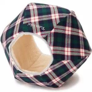 고양이 볼 하우스 숨숨집 침대 매트 방석 그린체크