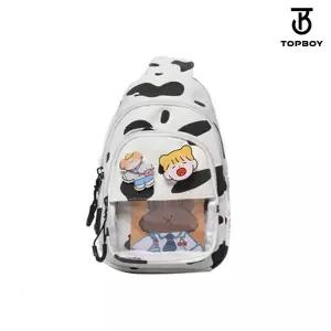 [탑보이] 카우 패턴 캔버스 슬링 크로스백 (BG347)