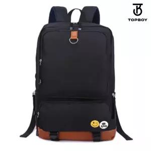 [탑보이] 투톤 캔배지 스퀘어 백팩 (BG058)