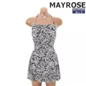 MLX 여름 여성 야자수패턴 A라인 원피스수영복_DM_462