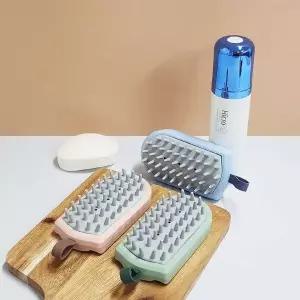 [콩심팥심]실리콘 샴푸 마사지 브러쉬 실리콘브러쉬 화장실청소용품