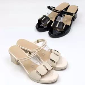 [제이시]제이시 소가죽 6cm 발편한 정장 샌들형 슬리퍼 S181