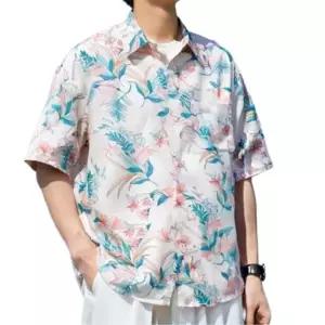 반팔남방 남자셔츠 바캉스 남성셔츠 남자반팔셔츠 꽃무늬 슬림핏셔츠 캐주얼셔츠 여름셔츠 여름남방 여름