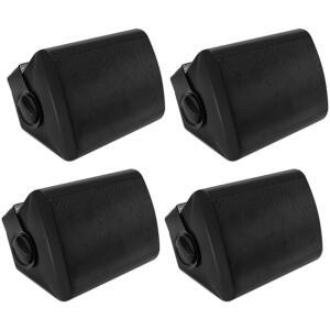 Herdio 5.25인치 600와트 패시브 실내 스피커 유선 방수, 큰 볼륨의 벽걸이 스피커, 파티오, 가든 홈 시어터, 블랙(2쌍)에 적합합니다