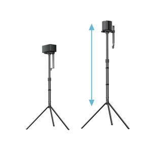 ULTIMEA 2팩 범용 높이 조절 스피커 스탠드, 3KG 용량의 블랙 플로어 스피커 스탠드, 위성 스피커용 62cm에서 93cm까지 확장 가능, 스테디 310