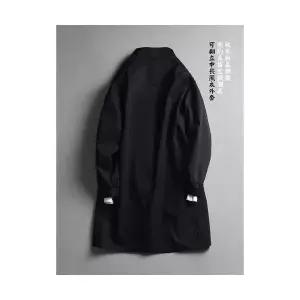 남성 심플데일리룩 트렌치 가을 슬림핏 하프 싱글 캐주얼 오버사이즈 칼라 코트 OOTD3