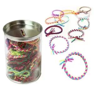 머리끈 악세사리 헤어밴드 깡통 혼합 사리 헤어 아동고무줄 50P-WFN...