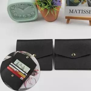 sDD 4포켓 카드지갑 똑딱이 사원증 명함 블랙)1P 신분증지갑 가죽지갑 휴대용지갑 소형지갑