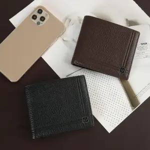 라인 로고 포인트 남성 소가죽 반지갑 클래식 지갑 남자반지갑 남성반지갑 남성지갑