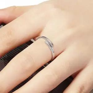 [하프클럽/](비쥬홀릭) 실버925 백금도금 로프 꼬임 오픈링 반지