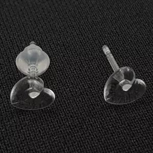 [하프클럽/]투명 실리콘 피어싱 귀걸이 하트 10P