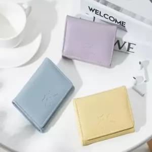 파스텔컬러 귀여운 곰돌이 포인트 러블리 미니 반지갑 여학생지갑 20대여자지갑