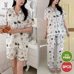 벨라도나 여성 앵두푸들 사계절 3PCS 파자마세트 홈웨어 잠옷세트 BLN26_EW10