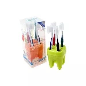 TBZ 치아모양 4p 칫솔 스탠드 꽂이세트 성인용칫솔 롱칫솔