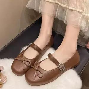 여성 데일리 리본 모던 플랫 샌들 LKF003 . 구두 burch 플랫슈즈 소가 단화