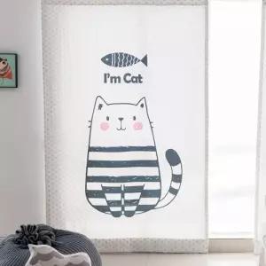 TBZ 북유럽 암막커튼 캣캣 나비주름 75x230cm 1장