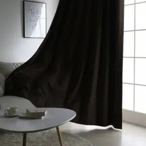 TBZ 거실 암막커튼 모카 나비주름 75x230cm 1장