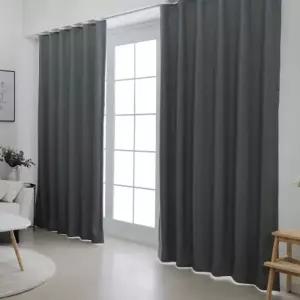 TBZ 비비드 암막커튼 다크그레이 나비주름 75x230cm 1장
