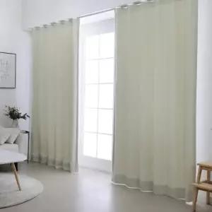 TBZ 비비드 암막커튼 밀크베이지 나비주름 75x230cm 1장