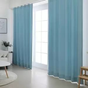 TBZ 비비드 암막커튼 스카이블루 나비주름 75x230cm 1장
