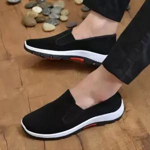 남자 면혼방 소재 데일리 편안한 슬립온 캐주얼 단화 스니커즈