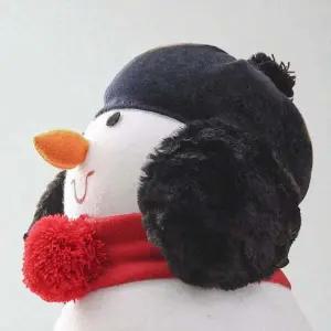겨울용 풍성한 뽀송이 귀마개 (블랙) 털귀마개 귀도리 귀덮개