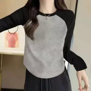 여성 굴림 크롭 롱슬리브 베이직 나그랑 긴팔 티셔츠