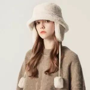 탈부착 가능 여성 겨울 모자 버킷햇 방한 귀달이 모자 친구생일선물 0대 넥워머 귀달이 겨울 버킷햇