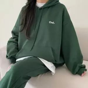 데일리 여성 로고 프린팅 캐주얼 후드티 셋업