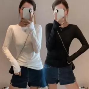 여성 긴팔 롱슬리브 이너 베이직 슬림핏 쭉티 티셔츠