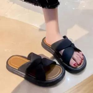 여성 바캉스 휴양지 스트랩 꼬임 비치 슬리퍼 신발