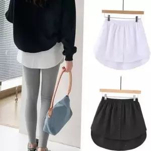 여성 맨투맨 티셔츠 밑단 셔츠 이너 데일리 코디 레이어드