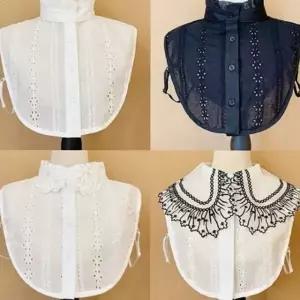 셔츠 레이스 카라 블라우스 와이드 스탠딩 여성 프릴