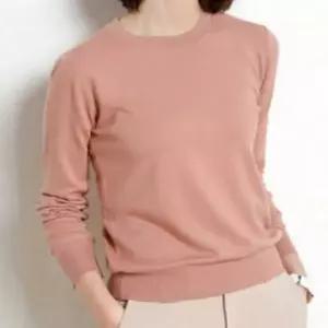 봄 라운드 긴 여성 팔 가을 슬림핏 베이직 티셔츠