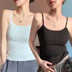 여성 신축성 슬림 골지 데일리 끈 나시 URK-545