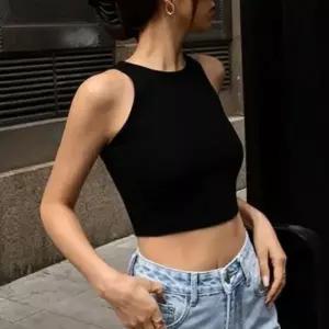 여성 크롭 이너 여름 슬리브리스 무지 민소매 탑 나시