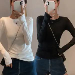 오버핸드 쭉티 라인 가벼운 베이직 여성 긴팔티