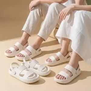 샌들 슬리퍼 남녀공용 통굽쿠션 여성 남성 EVA 발편한 - 도매풀