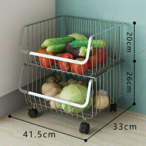 스테인레스 스틸 주방 홑겹 제품 에나멜 채소바구니 가전 홑겹 및 탄소강 블랙 블랙 바구니 바닥 탄소강 보관 에나멜 다층 채소바구니 스탠딩 야채