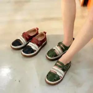 [제이시]제이시 볼넓은 펀칭 소가죽 여름 컴포트화 3cm S182