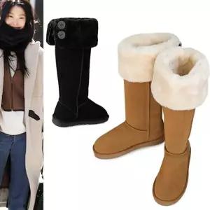 [카미엣뮤즈]무스탕 롱 퍼 부츠_KM22w203