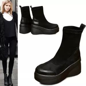 [카미엣뮤즈]웨지 앵클 부츠_KM22w205