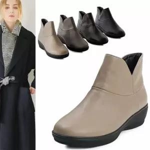 [카미엣뮤즈]미니웨지 숏 앵클 부츠_KM21w245