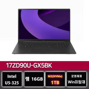 LG그램 프로 17ZD90U-GX5BK 팬서레이크 U5 노트북 1TB교체
