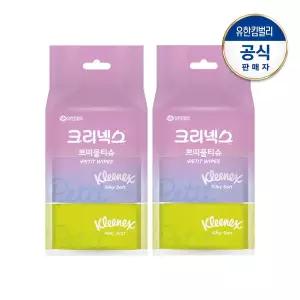 [크리넥스] 실키소프트 쁘띠물티슈 번들팩 8매X6팩X2개